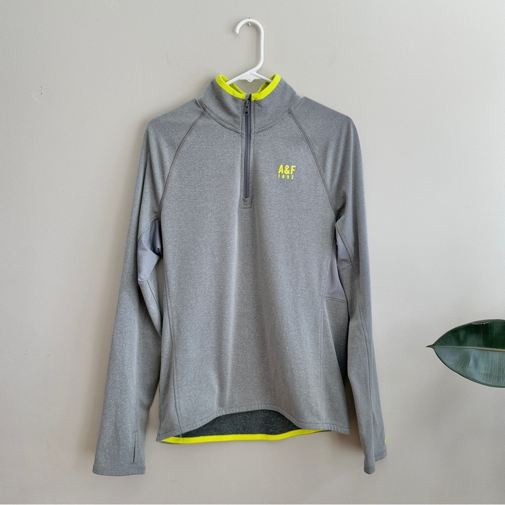 Abercrombie & Fitch 1/4 Zip Pullover Men's Size‎ L Stretch Athletic